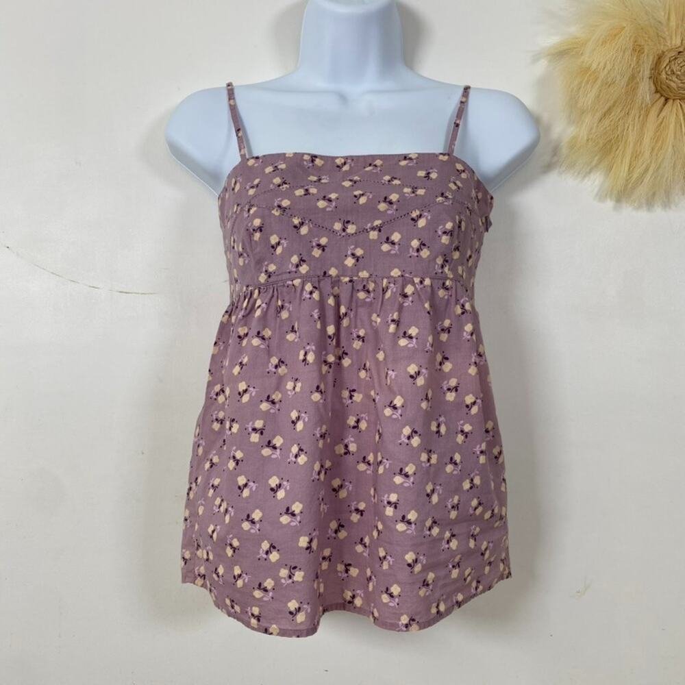 Vintage Bluenotes Womens Dainty Floral Babydoll Top Size XS Feminine Cottagecore
